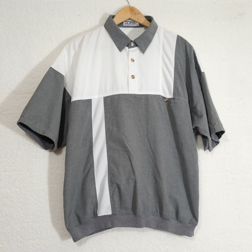 II Sport Color Block Men's Sort Sleeves Pull Over Shirt X Large